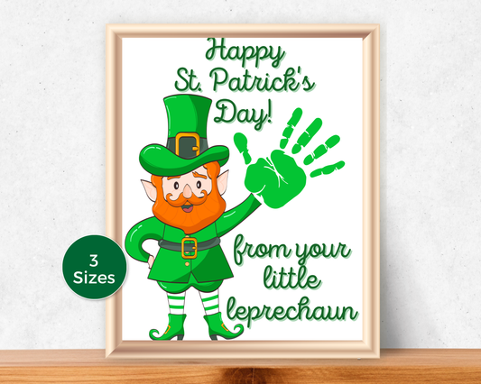St. Patrick's Day Leprechaun Handprint Art