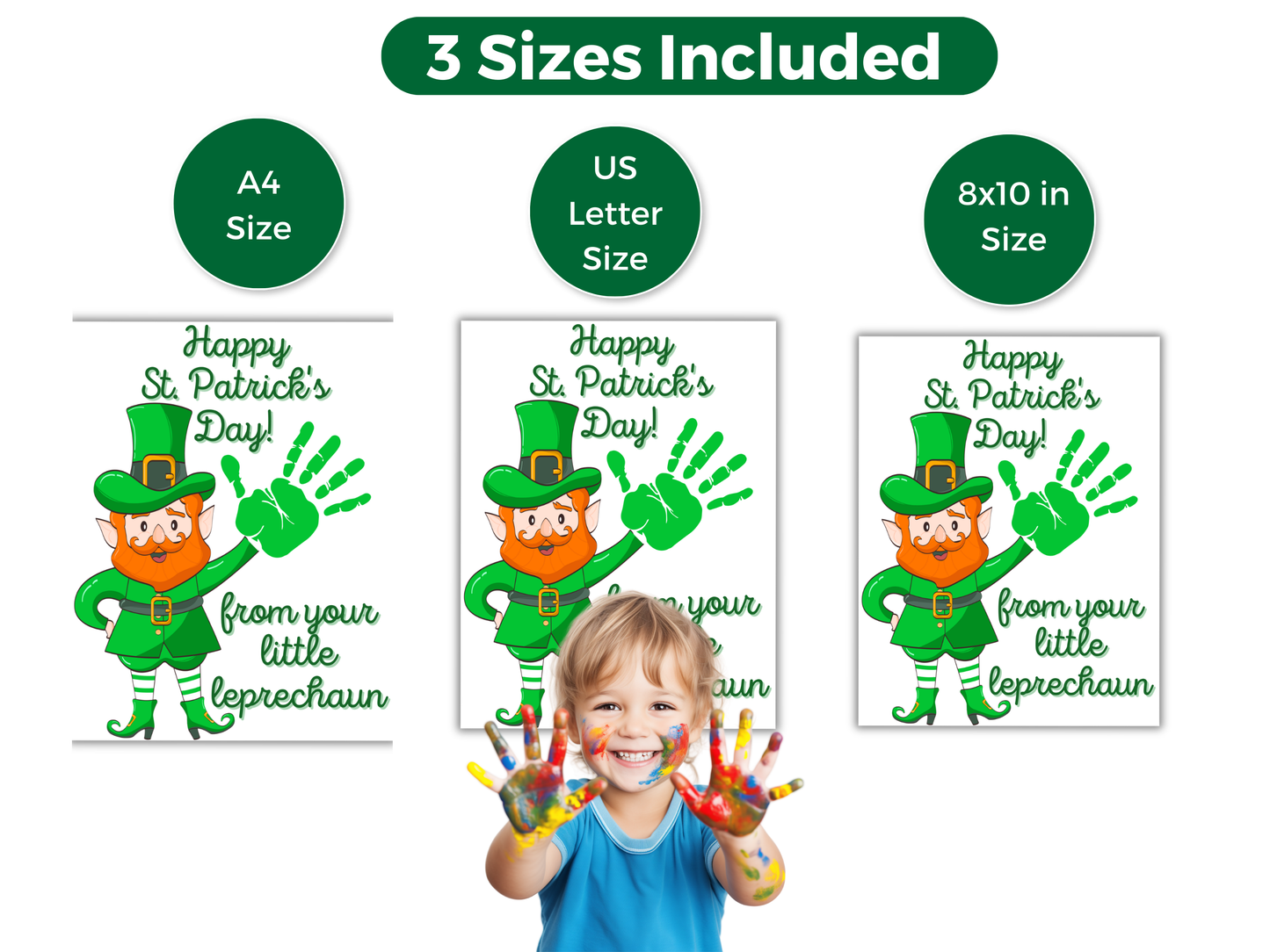 St. Patrick's Day Leprechaun Handprint Art