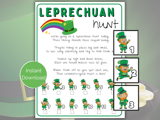Leprechaun Scavenger Hunt for kids
