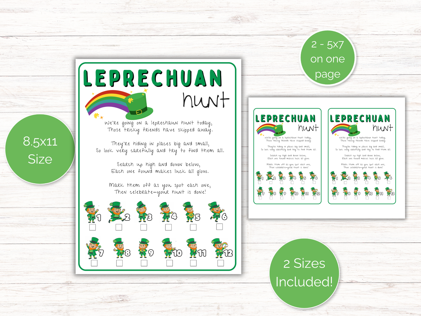 Leprechaun Scavenger Hunt for kids