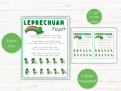 Leprechaun Scavenger Hunt for kids