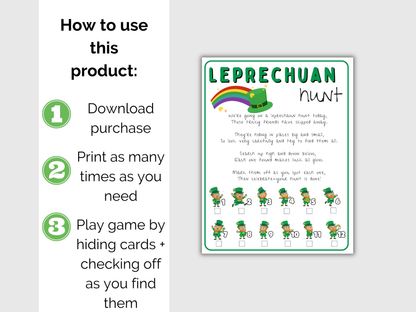 Leprechaun Scavenger Hunt for kids