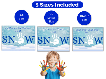 Let It Snow Handprint Art