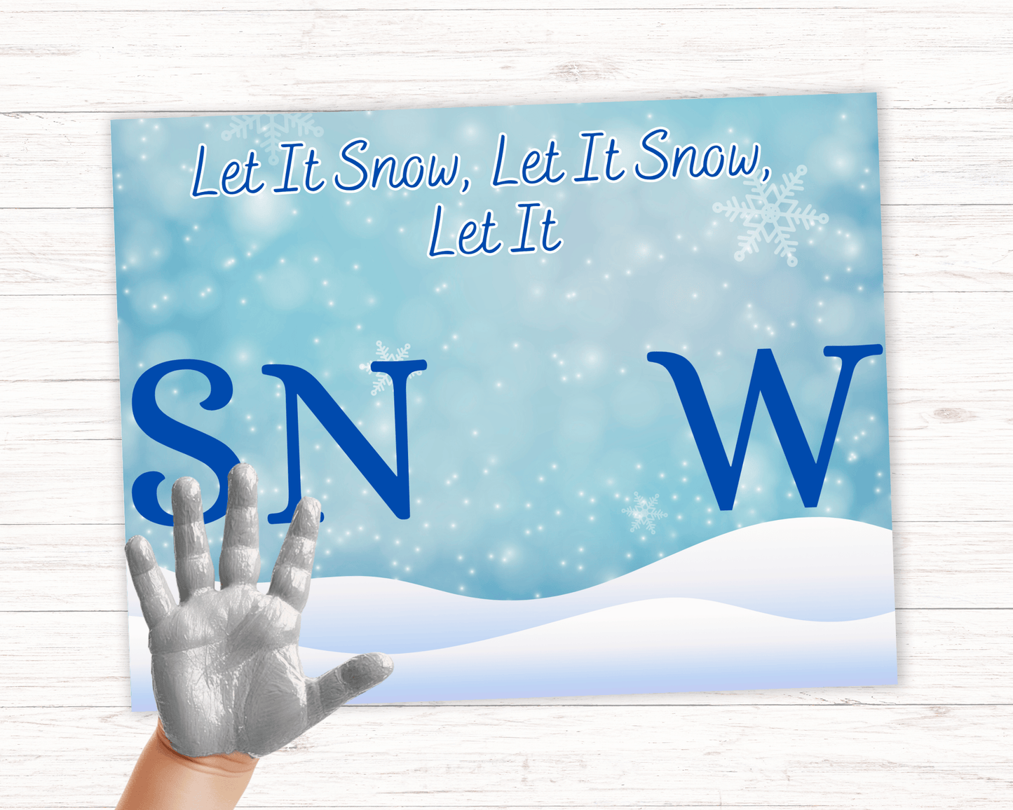 Let It Snow Handprint Art