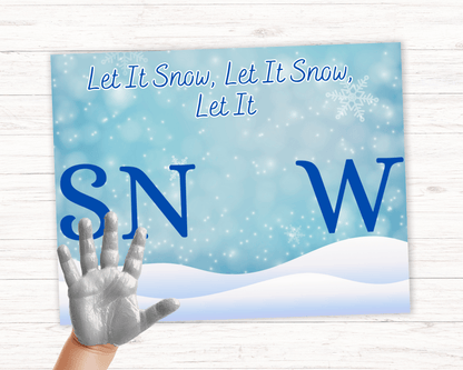 Let It Snow Handprint Art