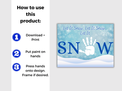 Let It Snow Handprint Art