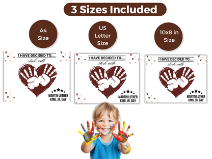 MLK Day Handprint Art - Stick WIth Love