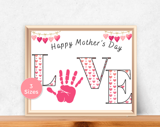 Mothers Day Love Handprint Art