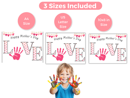 Mothers Day Love Handprint Art
