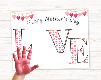 Mothers Day Love Handprint Art