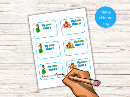 What's Your Luau Name Game + Name Tags