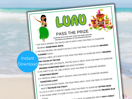 Luau Pass The Prize