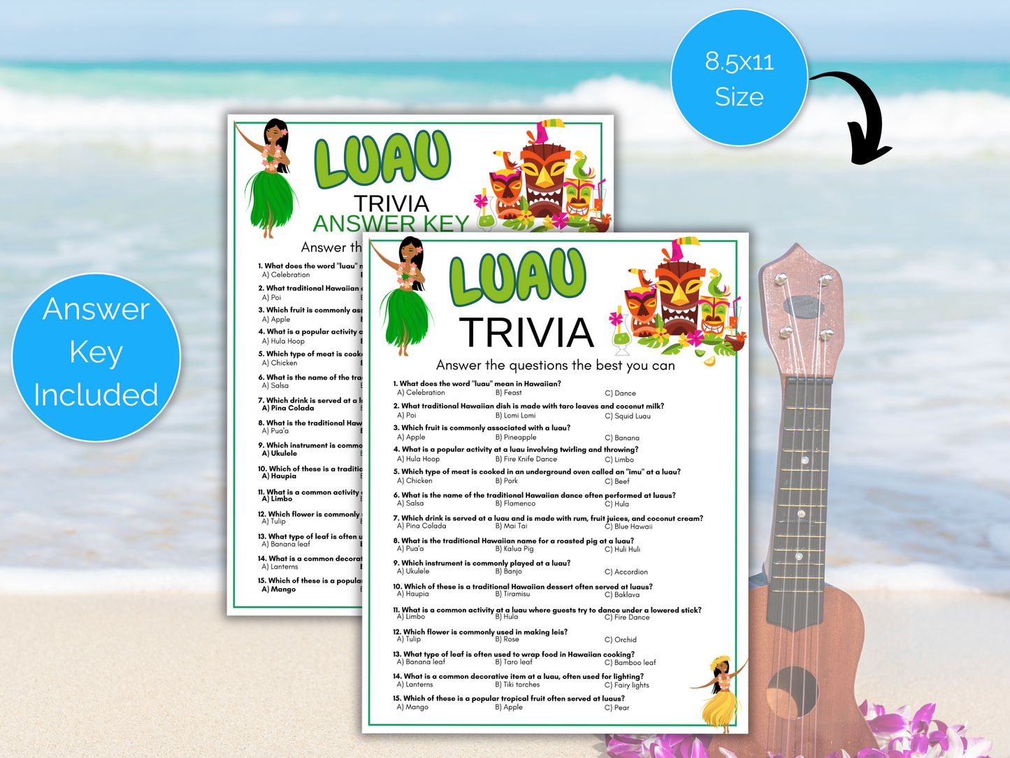 Luau Trivia Game