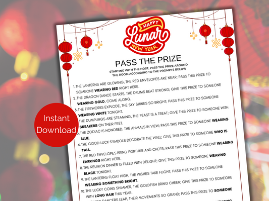 Lunar New Year Pass The Prize