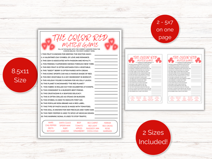 Color Red Match Game