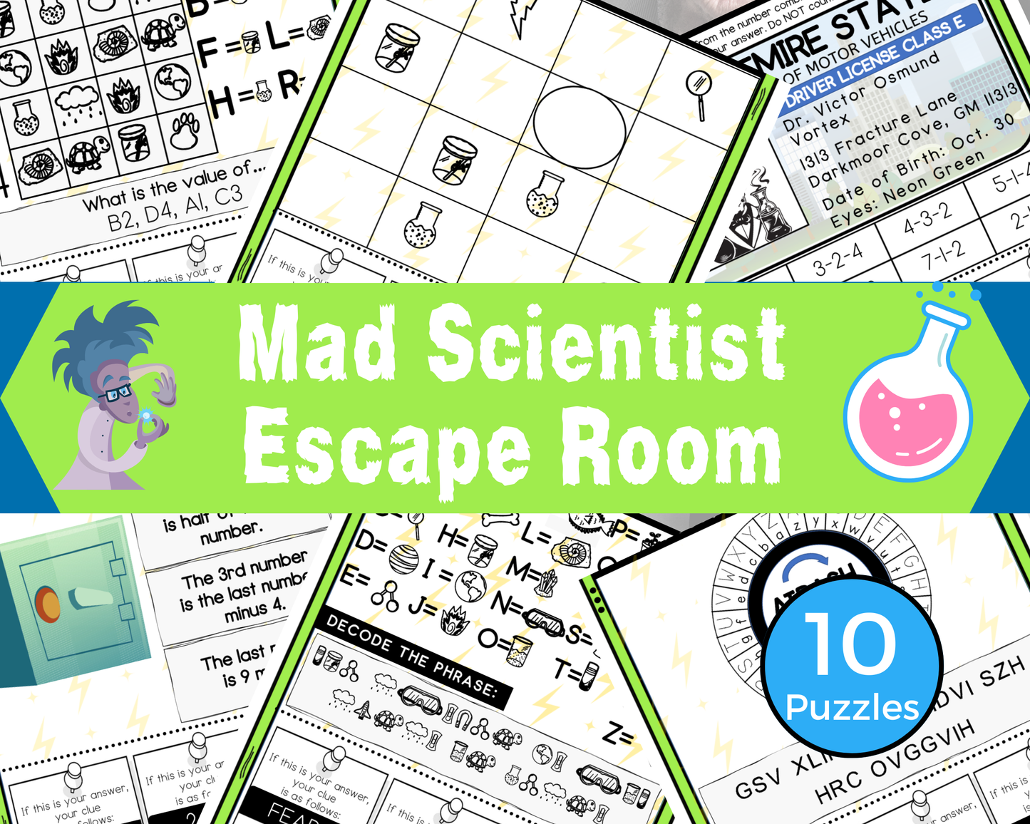 Mad Scientist Escape Room Game