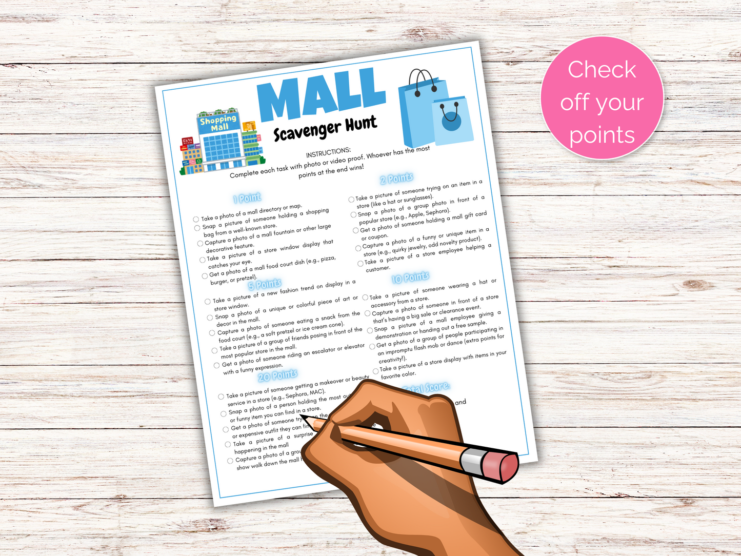 Mall Scavenger Hunt