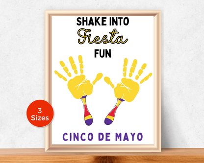 Cinco De Mayo Maracas Handprint Art