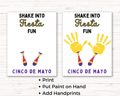 Cinco De Mayo Maracas Handprint Art