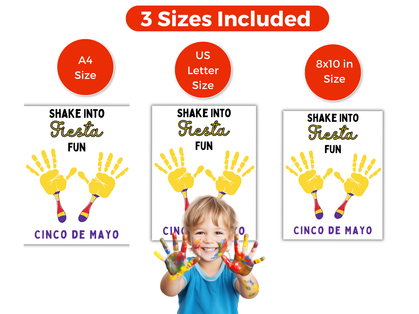 Cinco De Mayo Maracas Handprint Art