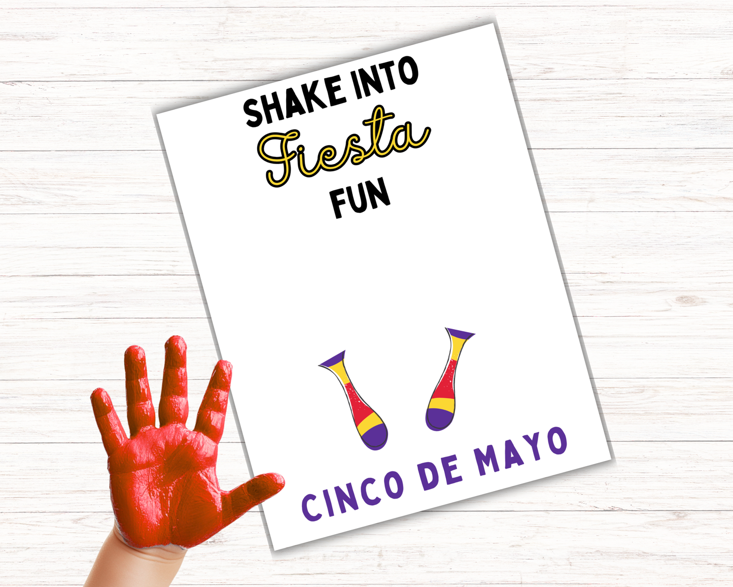 Cinco De Mayo Maracas Handprint Art