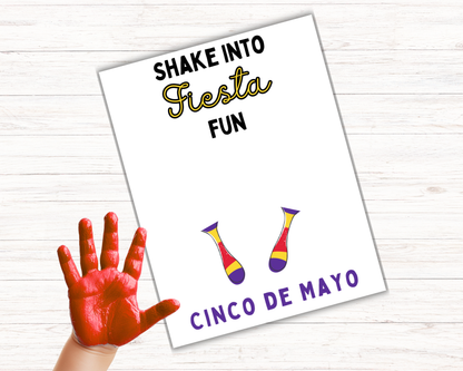 Cinco De Mayo Maracas Handprint Art
