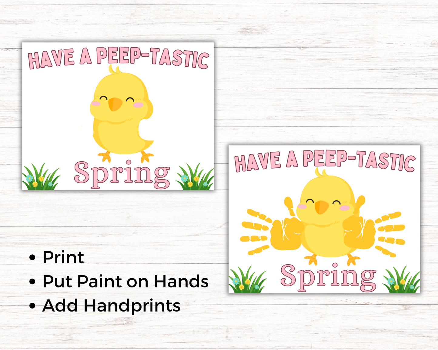 Spring Chick Handprint Art