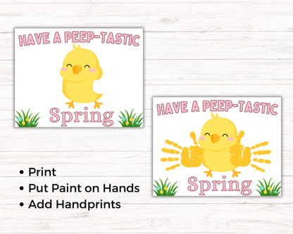 Spring Chick Handprint Art