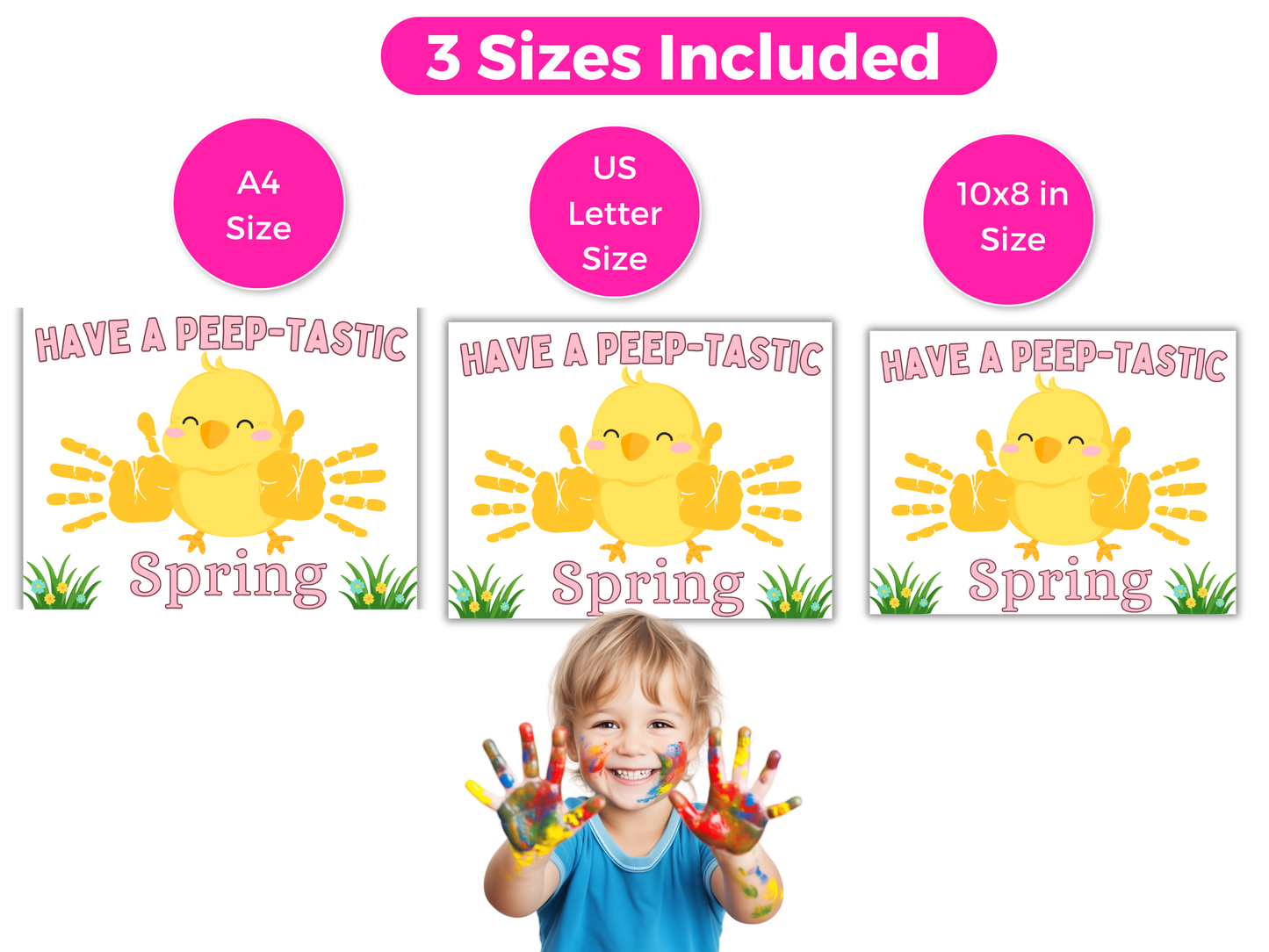 Spring Chick Handprint Art