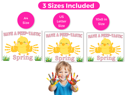 Spring Chick Handprint Art