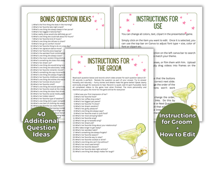 Margaritas and Matrimony Bachelorette What Did the Groom Say Presentation Game
