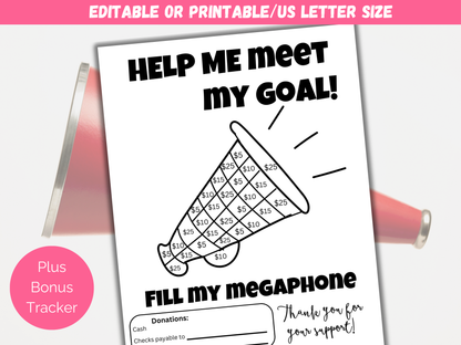 Editable Fill My Megaphone Fundraiser Template