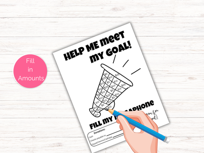 Editable Fill My Megaphone Fundraiser Template