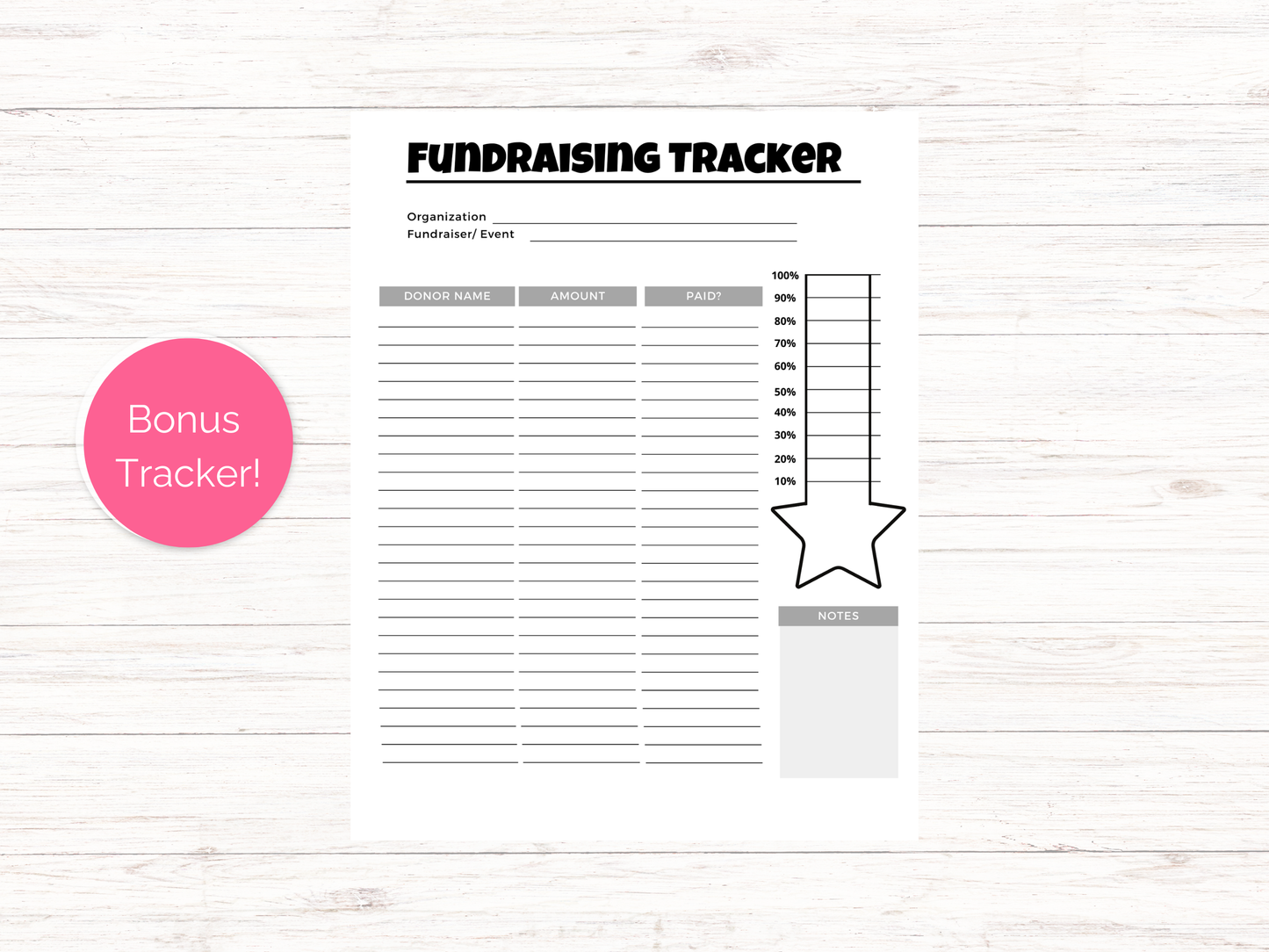 Editable Fill My Megaphone Fundraiser Template