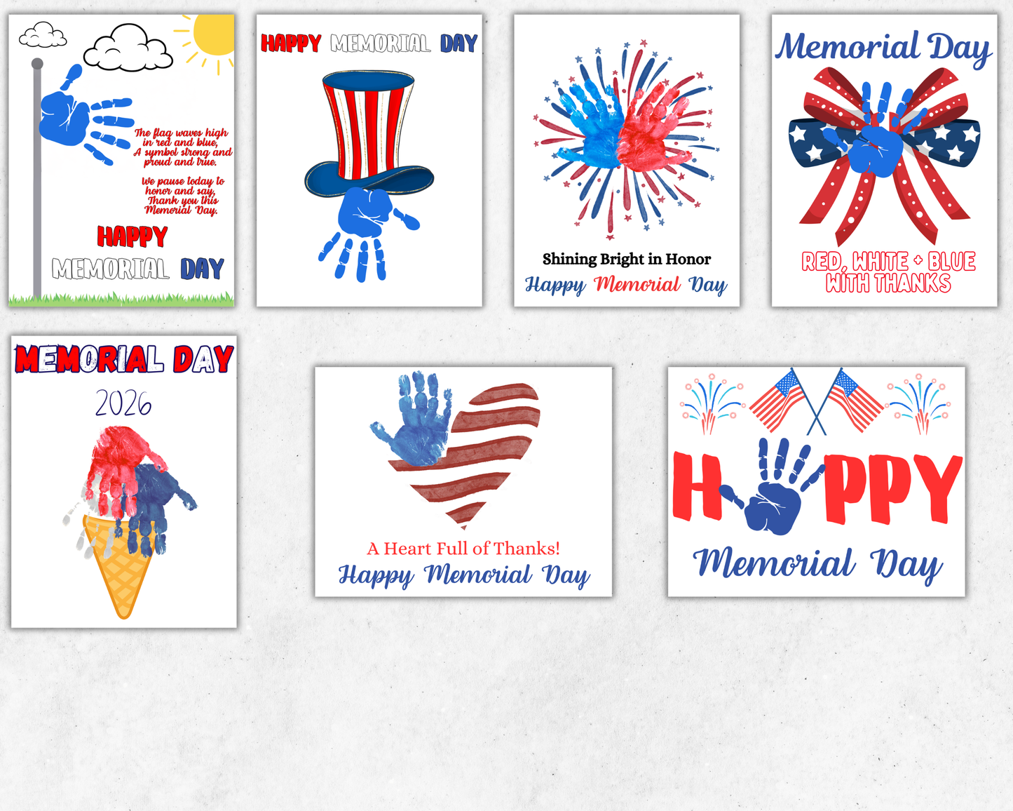 Memorial Day Handprint Art Bundle