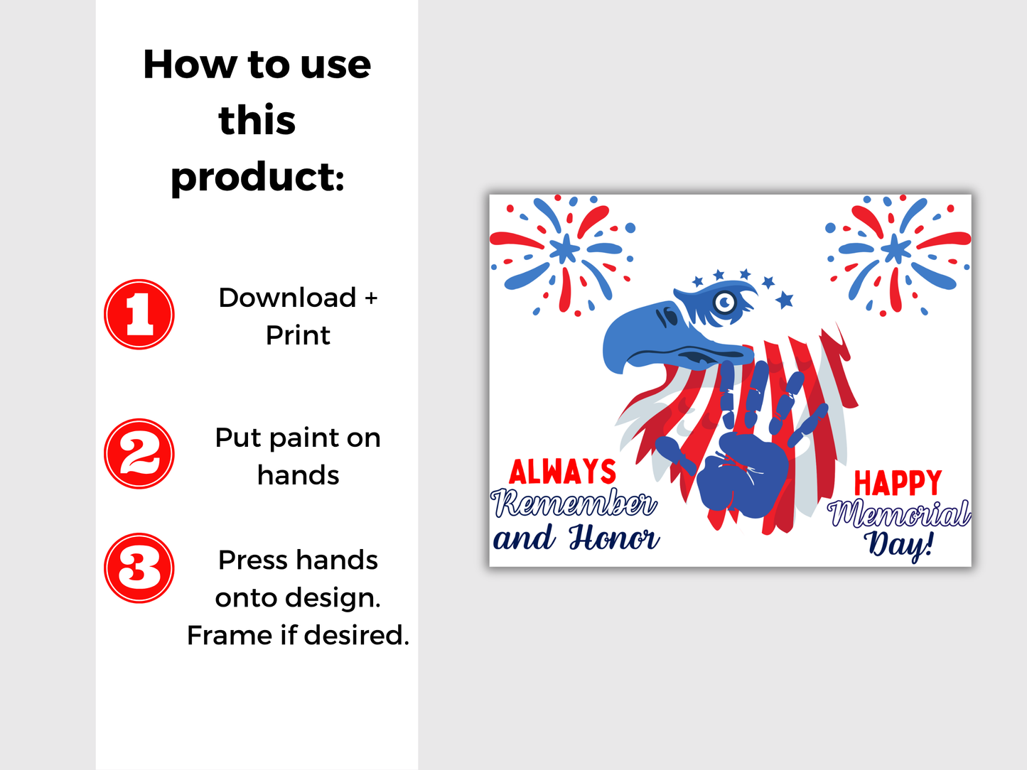 Memorial Day Handprint Art Bundle