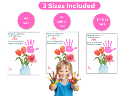 Mimi Flower Handprint Art Poem