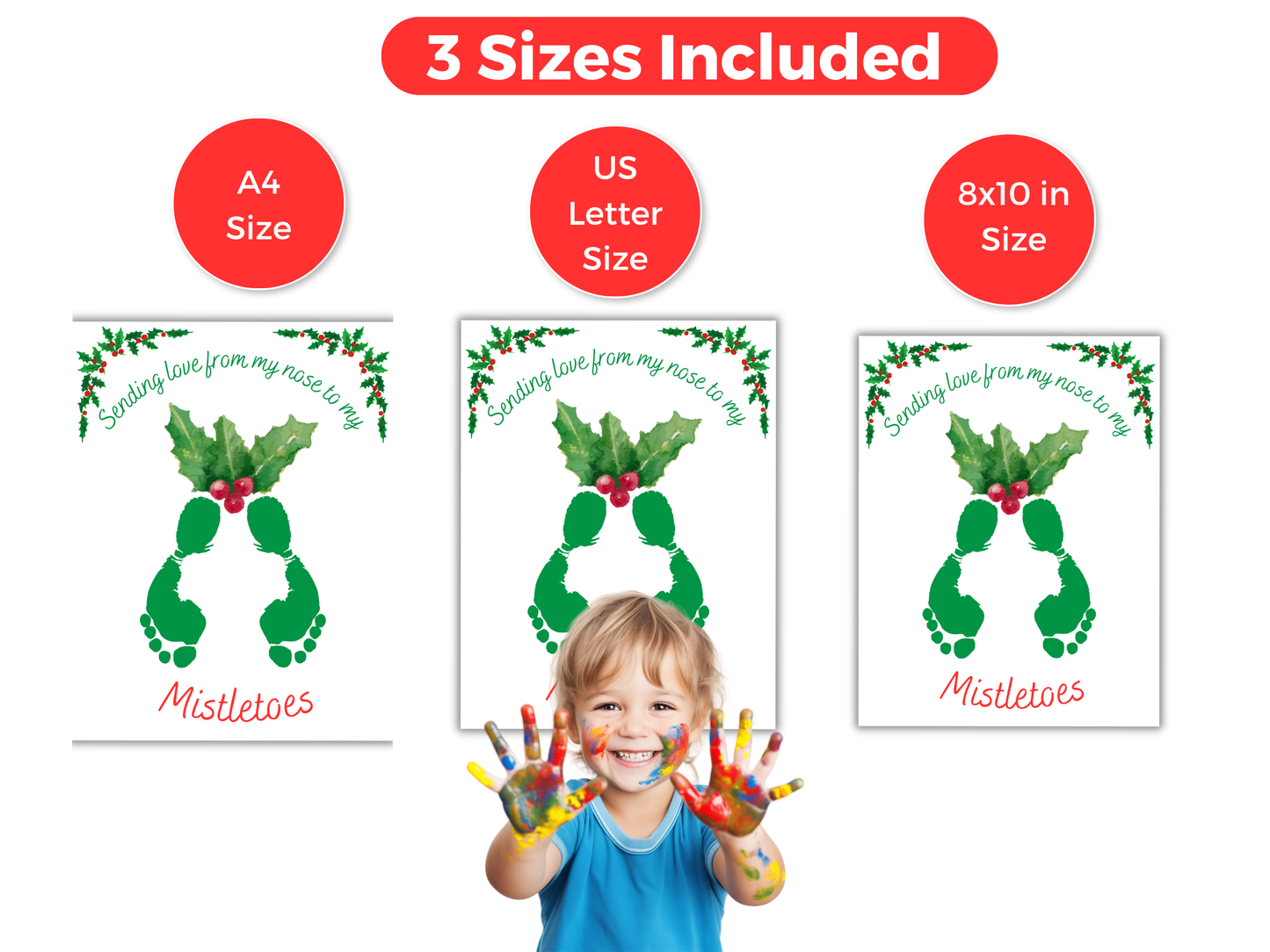 Mistletoe Footprint Art