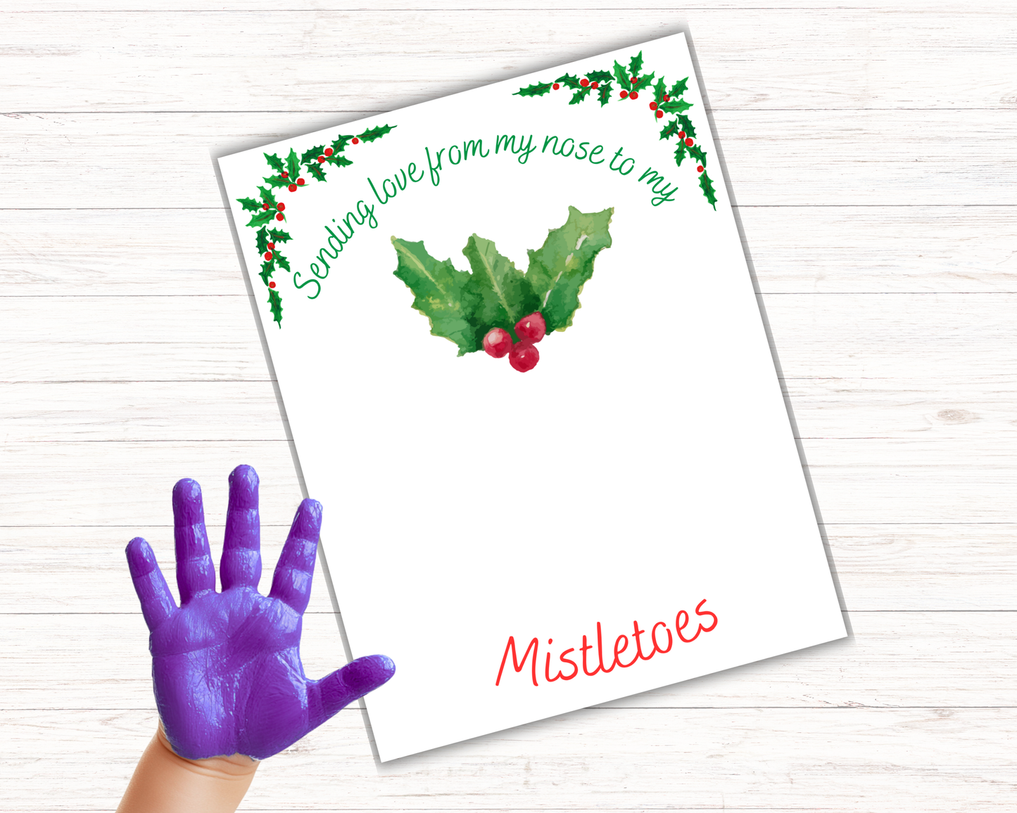 Mistletoe Footprint Art