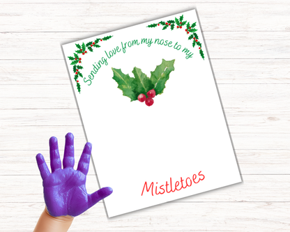 Mistletoe Footprint Art
