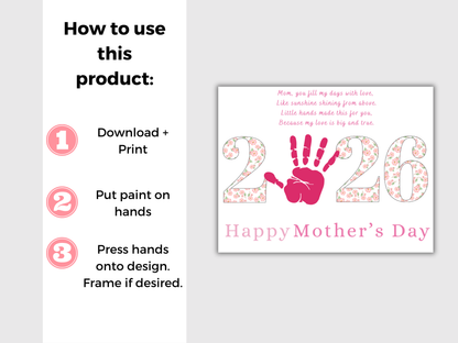 Mothers Day Handprint Art Bundle