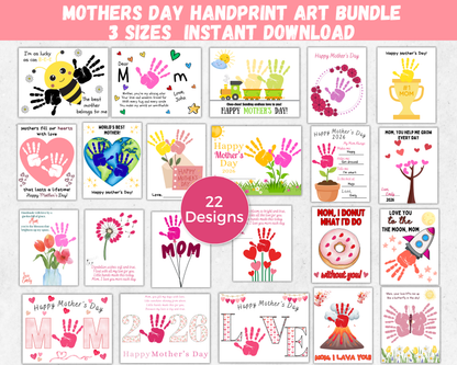 Mothers Day Handprint Art Bundle