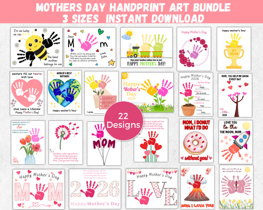 Mothers Day Handprint Art Bundle