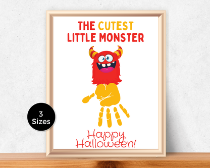 Monster Halloween Handprint Art