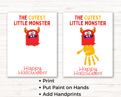 Monster Halloween Handprint Art