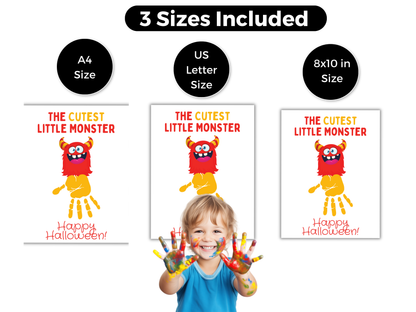 Monster Halloween Handprint Art