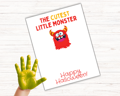 Monster Halloween Handprint Art