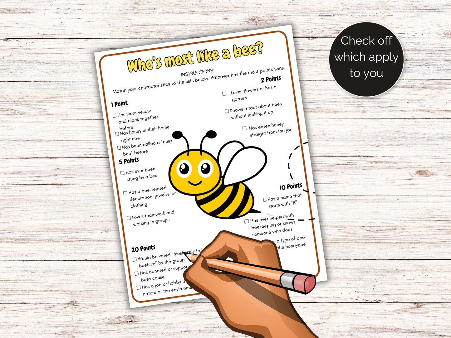 Who's The Most Like a Bee