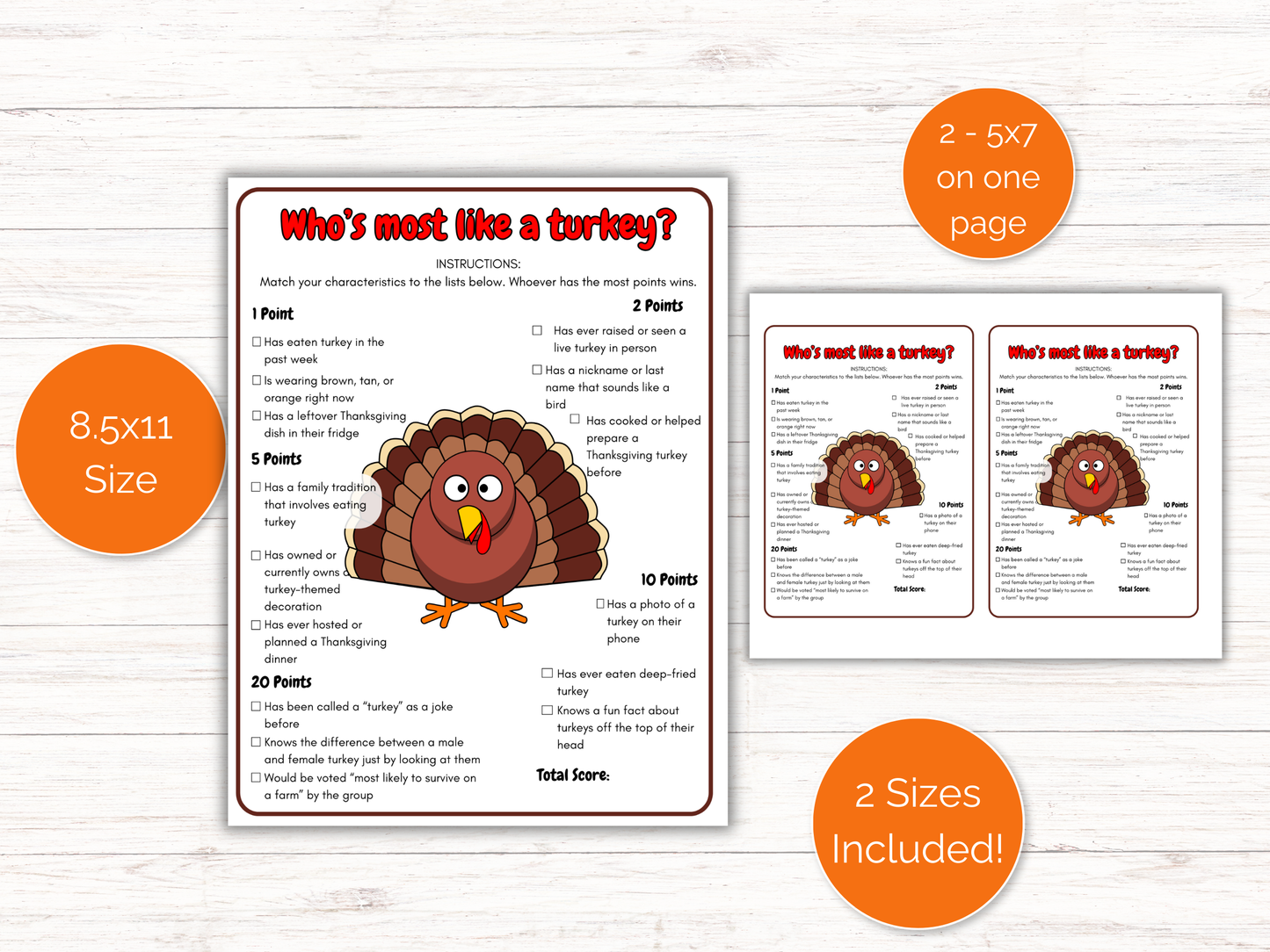 Who's The Most Like a Turkey