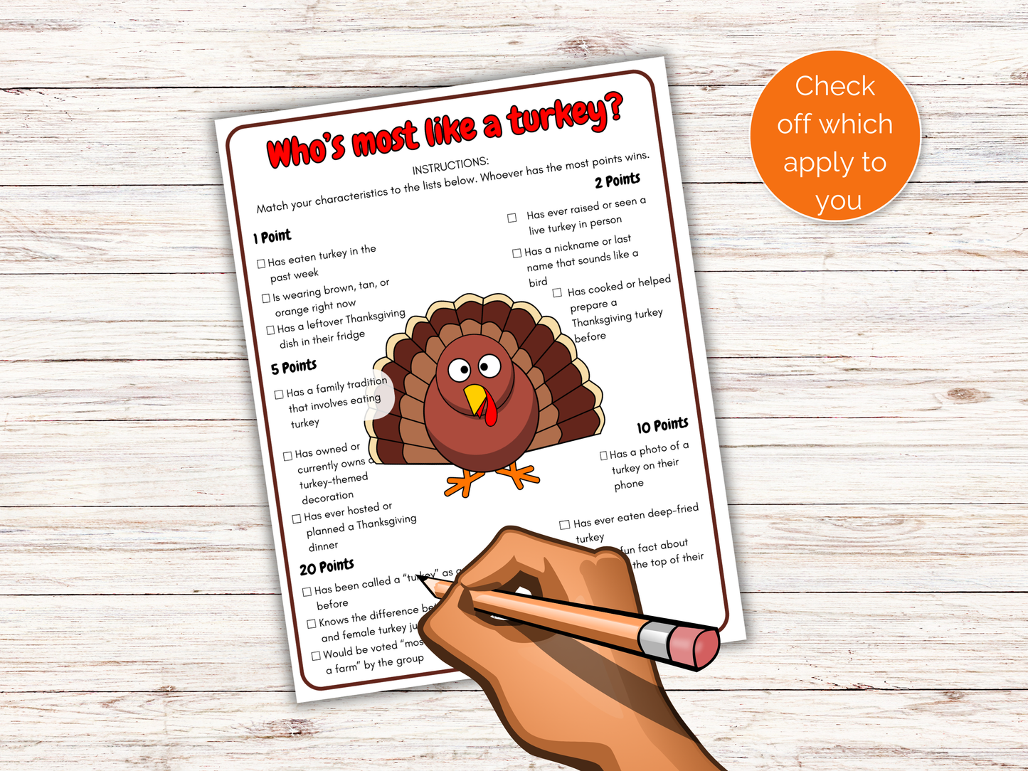 Who's The Most Like a Turkey